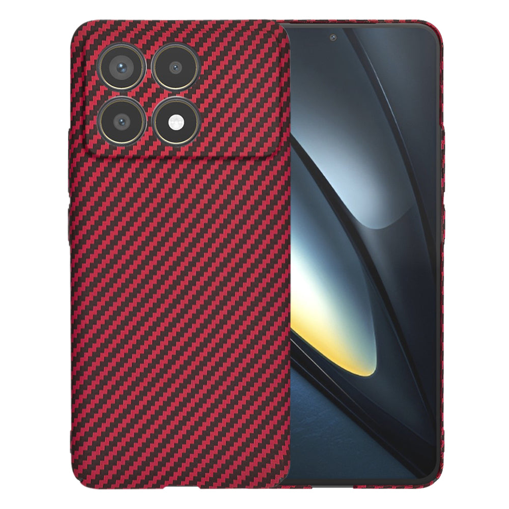 Techsuit Custodia per Xiaomi Poco F6 Pro, Techsuit, Carbonite FiberShell, Rossa