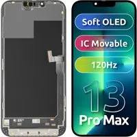 Display con Touchscreen MP compatibile con Apple iPhone 13 Pro Max, con Cornice, Versione Soft OLED FHD 120Hz IC Movable, Nero — 3