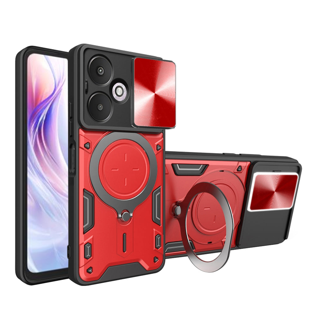 Custodia per Xiaomi Redmi 13C 5G, Techsuit, CamGuard Pro, Rossa