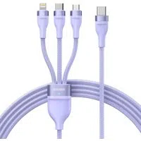 Cavo di Ricarica USB-A - Lightning / microUSB / USB-C Baseus Flash Series II 3in1, 100W, 1.2m, Viola CASS030005 — 3