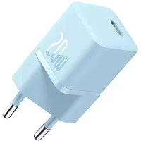 Caricabatterie Rete Baseus GaN Mini 1C, 20W, 3A, 1 x USB-C, Blu CCGN050103 — 3