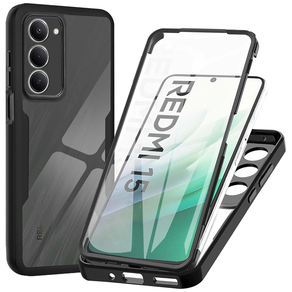 Custodia per Xiaomi Redmi 15 5G / 15 4G, Techsuit, ColorVerse 360, Nera