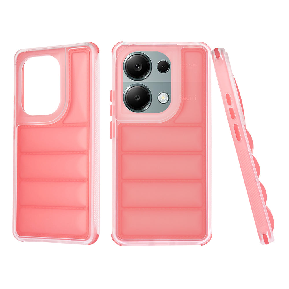 Custodia per Xiaomi Redmi Note 13 Pro 4G / Poco M6 Pro 4G, Techsuit, Wave Shield, Rossa