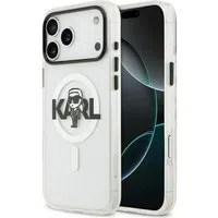 Custodia MagSafe per Apple iPhone 17 Pro Max, Karl Lagerfeld, IML Sketch Logo Karl, Trasparente — 3