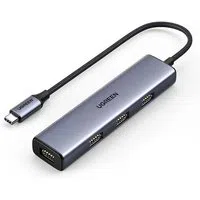 Hub USB-C UGREEN CM473, 4 x USB-A 3.0, 0.15m, Grigio — 3