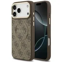 Custodia MagSafe per Apple iPhone 17 Pro, Guess, 4G Classic, Marrone — 3