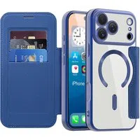 Custodia MagSafe per Apple iPhone 17 Pro, Techsuit, SmartMag Book, Blu — 3