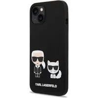 Custodia MagSafe per Apple iPhone 14 Plus, Karl Lagerfeld, Silicone Karl & Choupette, Nera — 3