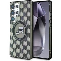 Custodia MagSafe per Samsung Galaxy S25 Ultra S938, Karl Lagerfeld, IML Monogram Karl & Choupette's Heads, Nera — 3