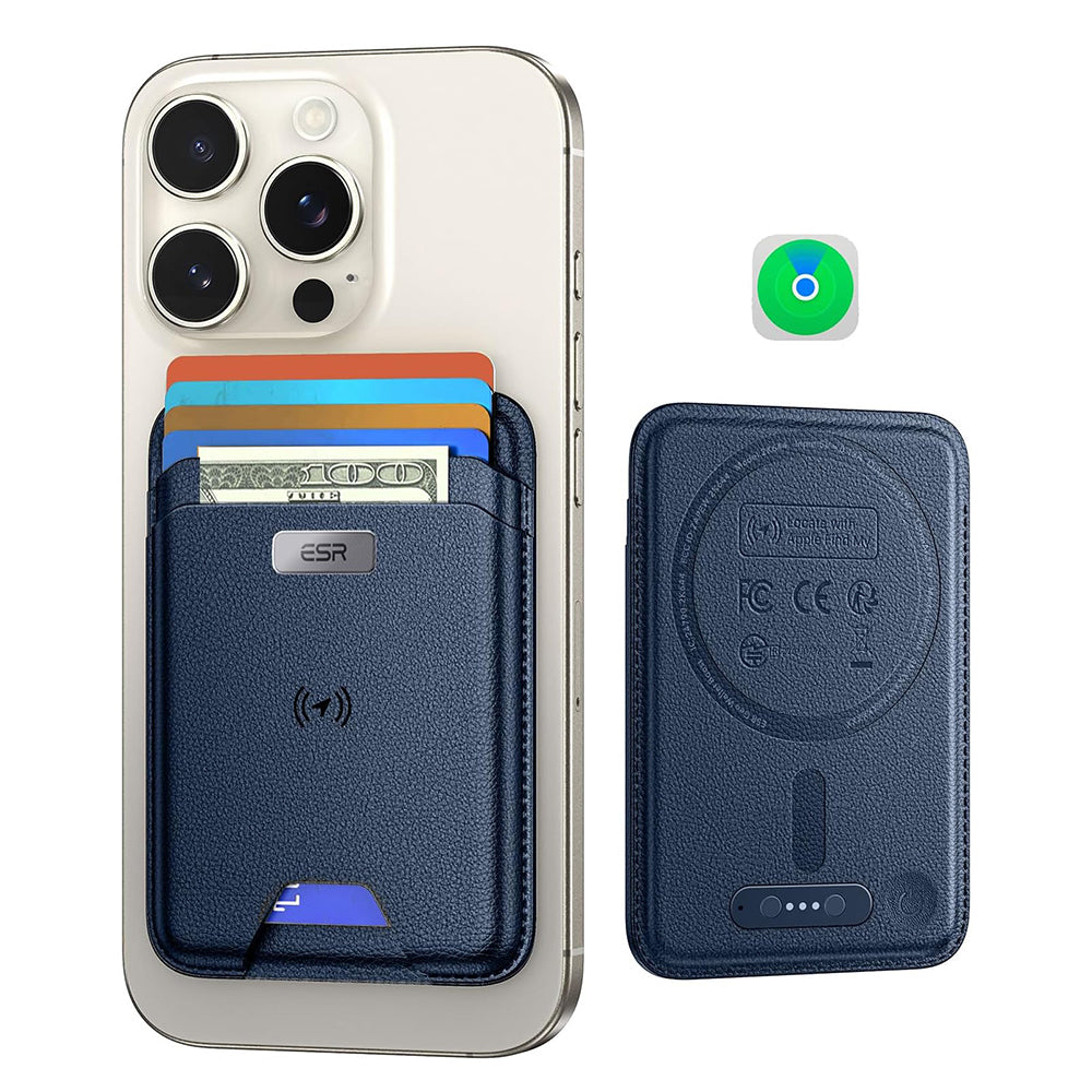 Portafoglio Magsafe, ESR, Classic Geo, Blu Marino