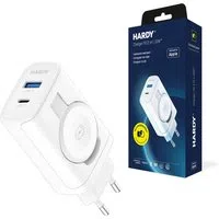 Caricabatterie Rete 3MK Hardy 2in1, 33W, 3A, 1 x USB-A - 1 x USB-C, Bianco — 3