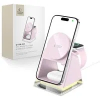 Caricabatterie Rete Wireless Tech-Protect A43 3in1, 15W, 1.67A, Rosa — 3