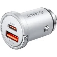 Caricatore Auto Orico MiniRing Pro, 45W, 3A, 1 x USB-A - 1 x USB-C, Argento — 3