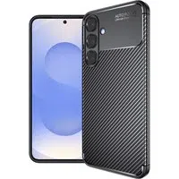 Custodia per Samsung Galaxy S25 S931, Techsuit, CarbonFiber, Nera — 3