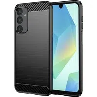 Custodia per Samsung Galaxy A16 5G A166 / A16 4G A165, Techsuit, Carbonio, Nera — 3