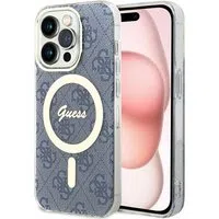 Custodia MagSafe per Apple iPhone 15, Guess, IML 4G, Blu — 3