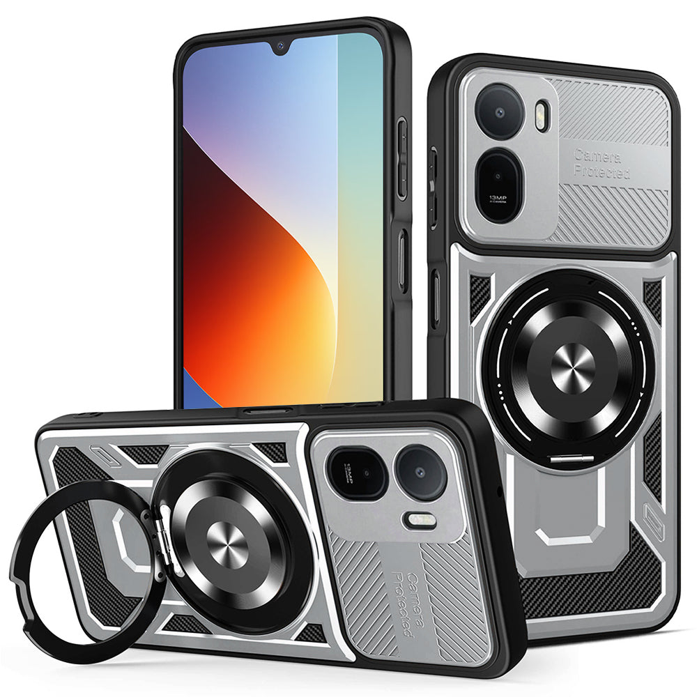 Custodia per Xiaomi Redmi A7 Pro 4G, Techsuit, RuggedCam, Grigio