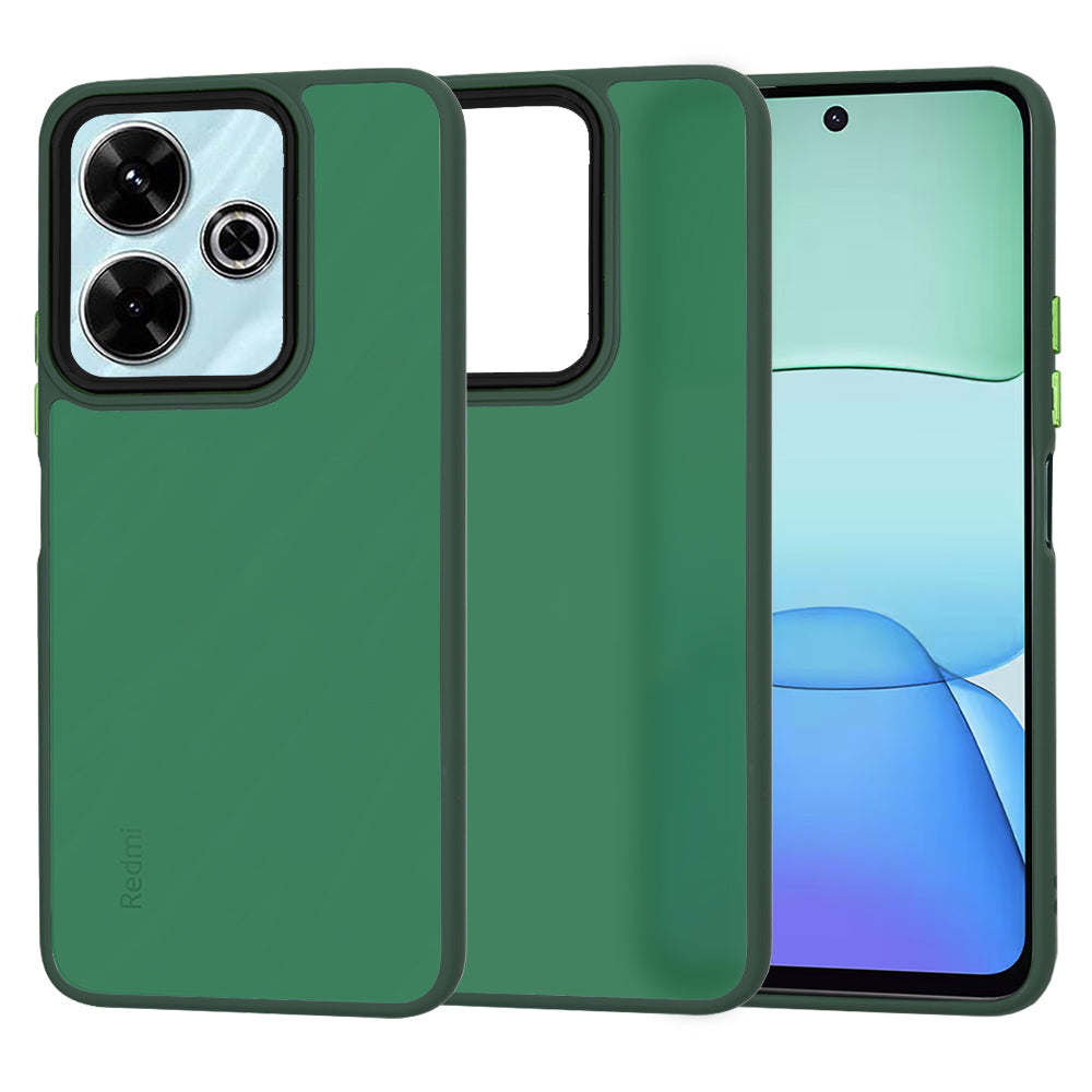 Custodia per Xiaomi Poco M6 4G / Redmi 13, Techsuit, HaloFrost, Verde