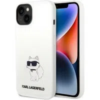 Custodia MagSafe per Apple iPhone 14 Plus, Karl Lagerfeld, Silicone Choupette, Bianca — 3