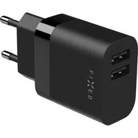 Caricabatterie Retea Fixed, 17W, 3A, 2 x USB-A, Nero — 3