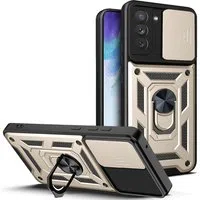 Custodia per Samsung Galaxy S21 FE 5G G990, Techsuit, CamShield, Dorata — 3