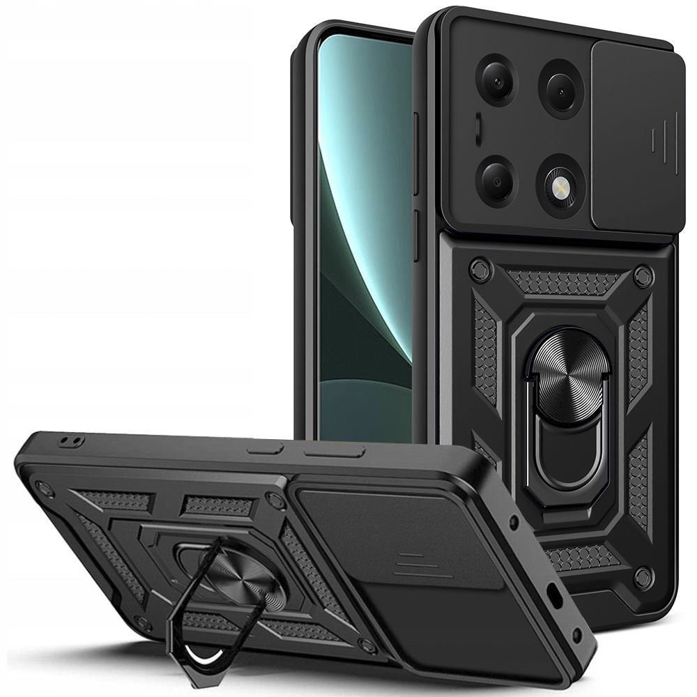 Custodia per Xiaomi Redmi Note 13 Pro 4G / M6 Pro, Tech-Protect, CamShield Pro, nero
