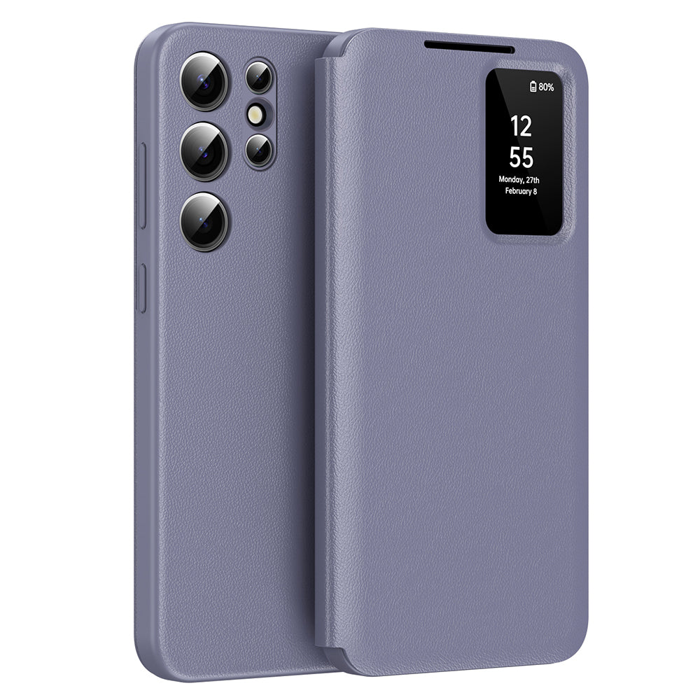 Techsuit Custodia per Samsung Galaxy S23 Ultra S918, Techsuit, SmartView, Viola