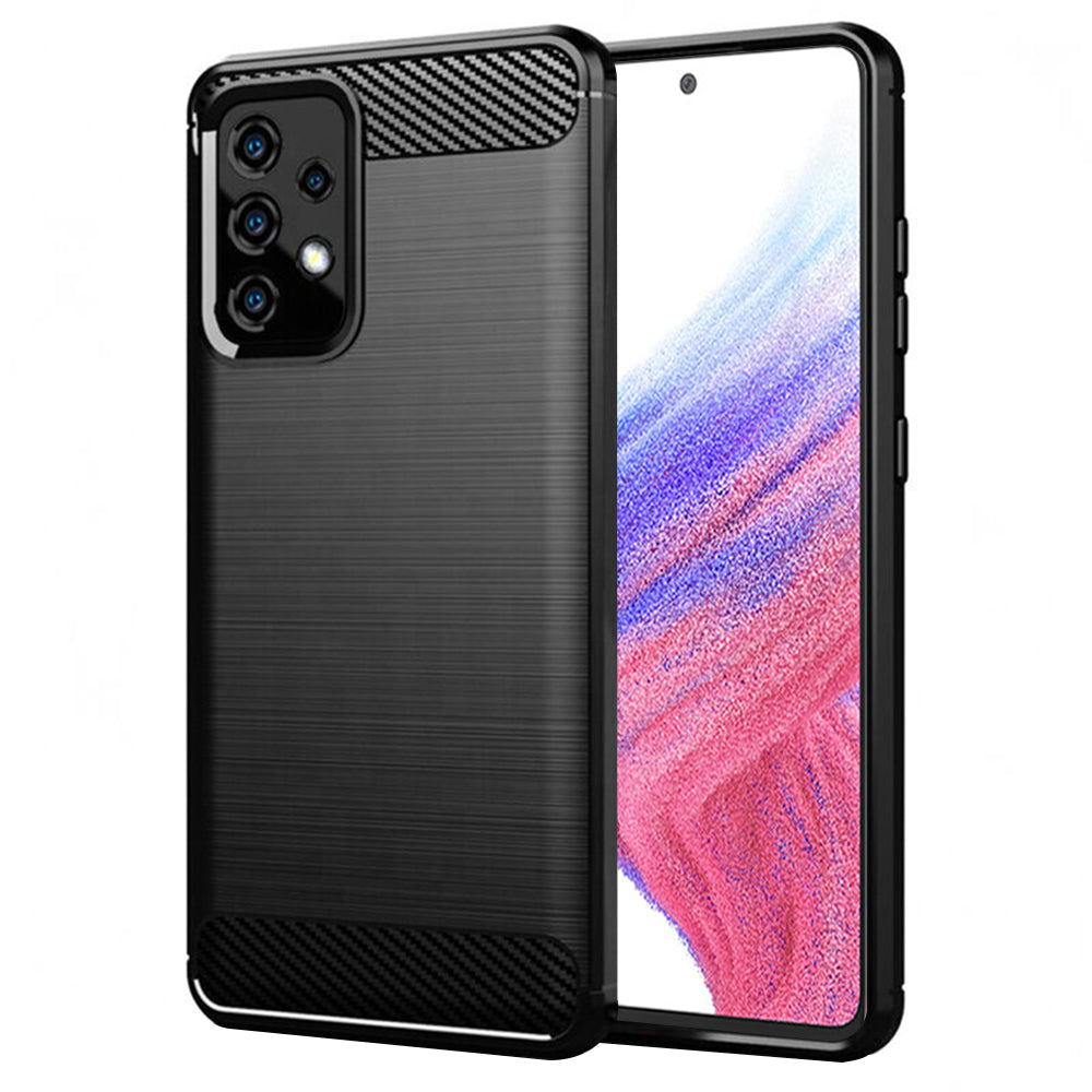 Techsuit Custodia per Samsung Galaxy A53 5G A536, Techsuit, Carbonio, Nera