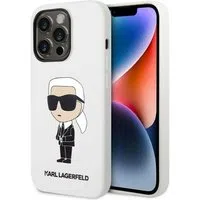 Custodia per Apple iPhone 14 Pro, Karl Lagerfeld, Silicone Ikonik NFT, Bianca — 3