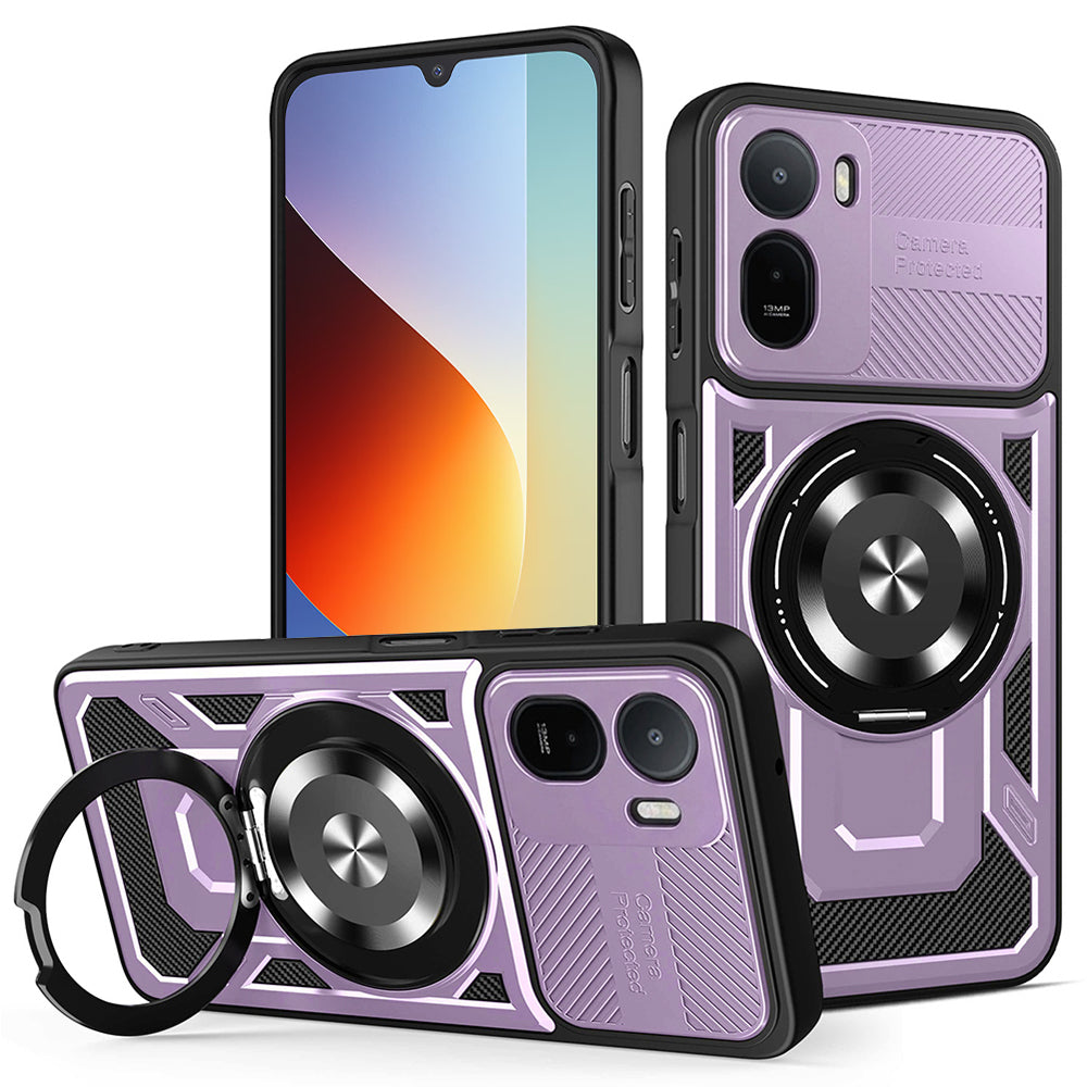 Custodia per Xiaomi Redmi A7 Pro 4G, Techsuit, RuggedCam, Viola