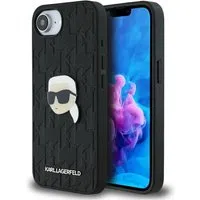Custodia per Apple iPhone 17e / 16e, Karl Lagerfeld, Monogramma Karl's Head, Nera — 3
