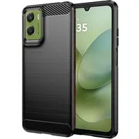 Custodia per Motorola Moto G06 Power / G06, Techsuit, Carbonio, Nera — 3