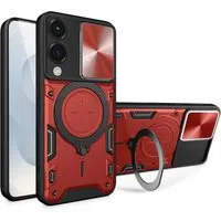 Custodia per Samsung Galaxy S25 Edge S937, Techsuit, CamGuard Pro, Rossa — 3
