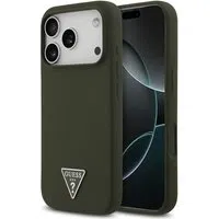 Custodia MagSafe per Apple iPhone 17 Pro, Guess, Logo Triangolo, Kaki — 3
