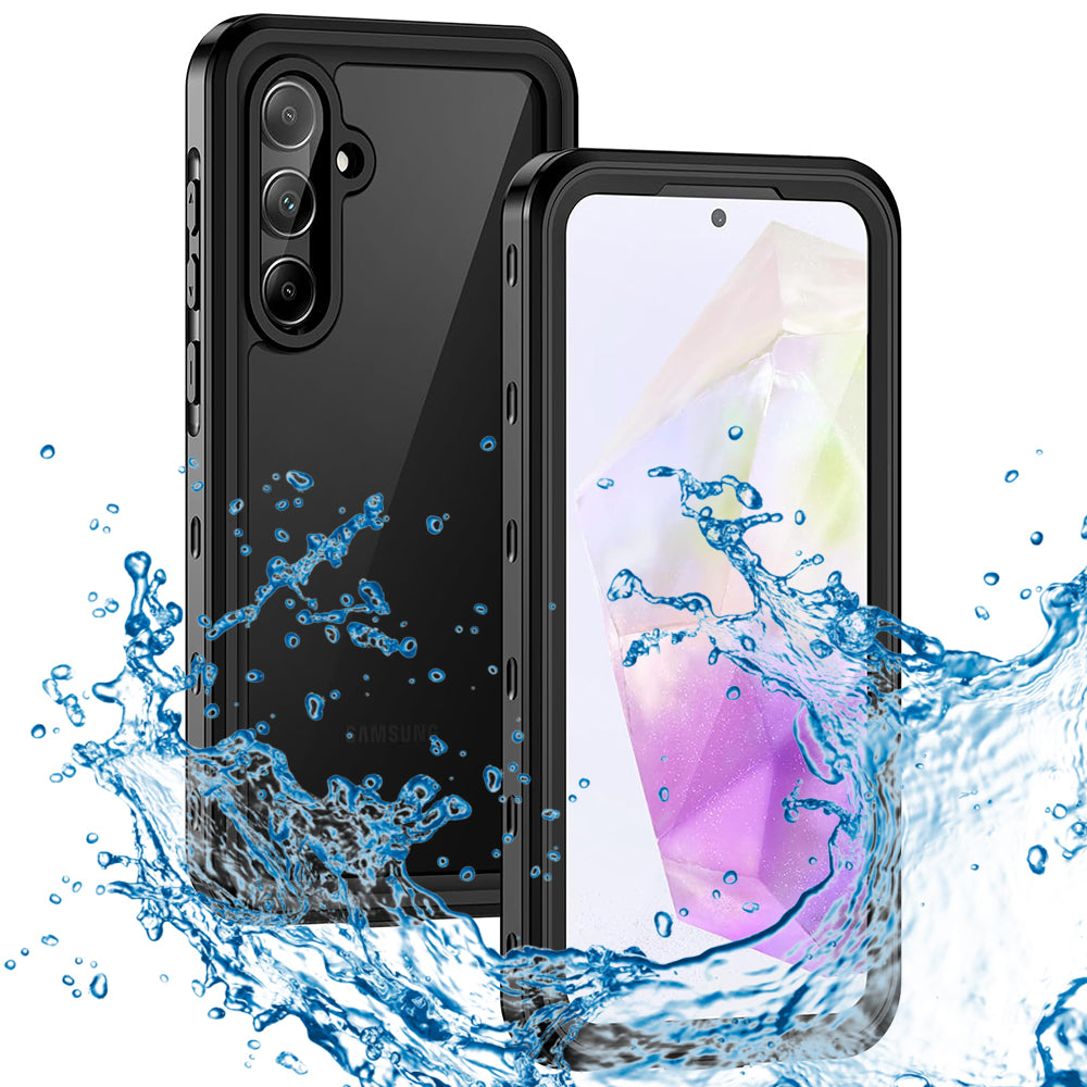 Custodia Waterproof per Samsung Galaxy A35 5G A356, ShellBox, Nera