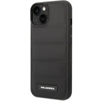 Custodia per Apple iPhone 14 Plus, Karl Lagerfeld, Quilted Puffy Metal Logo, Nera — 3