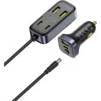 Caricabatterie Auto Baseus BackseatPal L1, 110W, 3A, 3 x USB-A - 3 x USB-C, Nero C00081100121-00 — 3