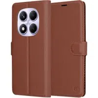 Custodia per Xiaomi Redmi Note 14 Pro 4G, Techsuit, Leather Folio, Marrone — 3