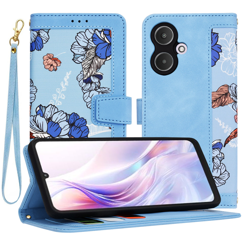 Custodia per Xiaomi Redmi 13C 5G, Techsuit, FlipCraft, Blu