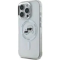 Custodia MagSafe per Apple iPhone 16 Pro, Karl Lagerfeld, IML Metal Karl & Choupette's Heads, Bianca — 3