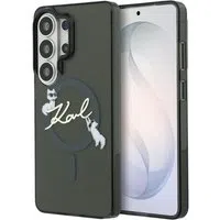 Custodia MagSafe per Samsung Galaxy S26 Ultra S948, Karl Lagerfeld, IML Choupette Karl Script Logo, Nera — 3