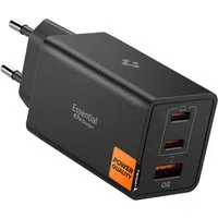 Caricabatterie da rete Spigen Essential, 67W, 3.25A, 1 x USB-A - 2 x USB-C, Nero ACH09458 — 3