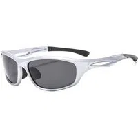 Occhiali da Ciclismo Unisex Techsuit 9309, Polarizzati, Argento Grigio — 3