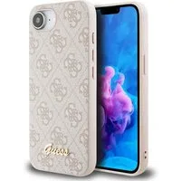 Custodia per Apple iPhone 17e / 16e, Guess, 4G Script Logo, Rosa — 3