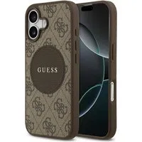 Custodia MagSafe per Apple iPhone 17, Guess, 4G Circle Classic Logo, Marrone — 3