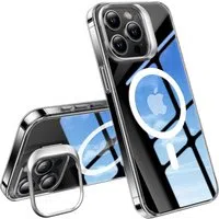 Custodia MagSafe per Apple iPhone 15 Pro, Torras, Lstand, Trasparente — 3