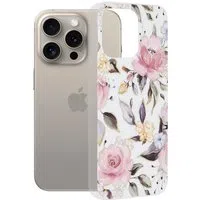 Custodia per Apple iPhone 15 Pro Max, Techsuit, Marble, Bianca — 3