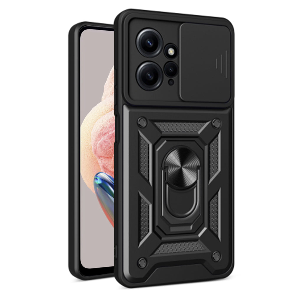 Custodia per Xiaomi Redmi Note 12 4G, Techsuit, CamShield, Nera