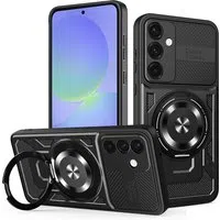 Custodia per Samsung Galaxy A56 A566 / A36 A366, Techsuit, RuggedCam, Nera — 3