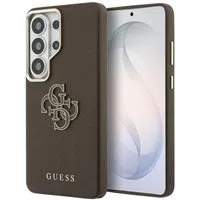 Custodia per Samsung Galaxy S26 Ultra S948, Guess, 4G Grained Big and Classic Logo, Marrone — 3